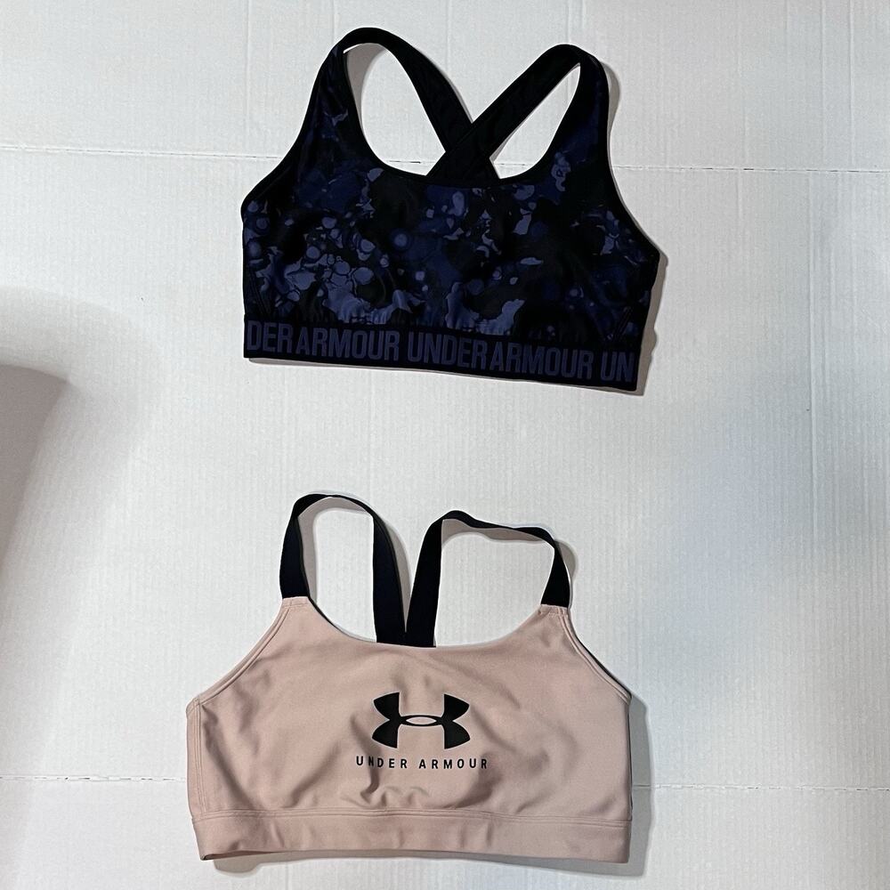 Under Armour Cross Back Mid Impact Sports Bra Sz XL EUC ONLY PINK AVAILABLE